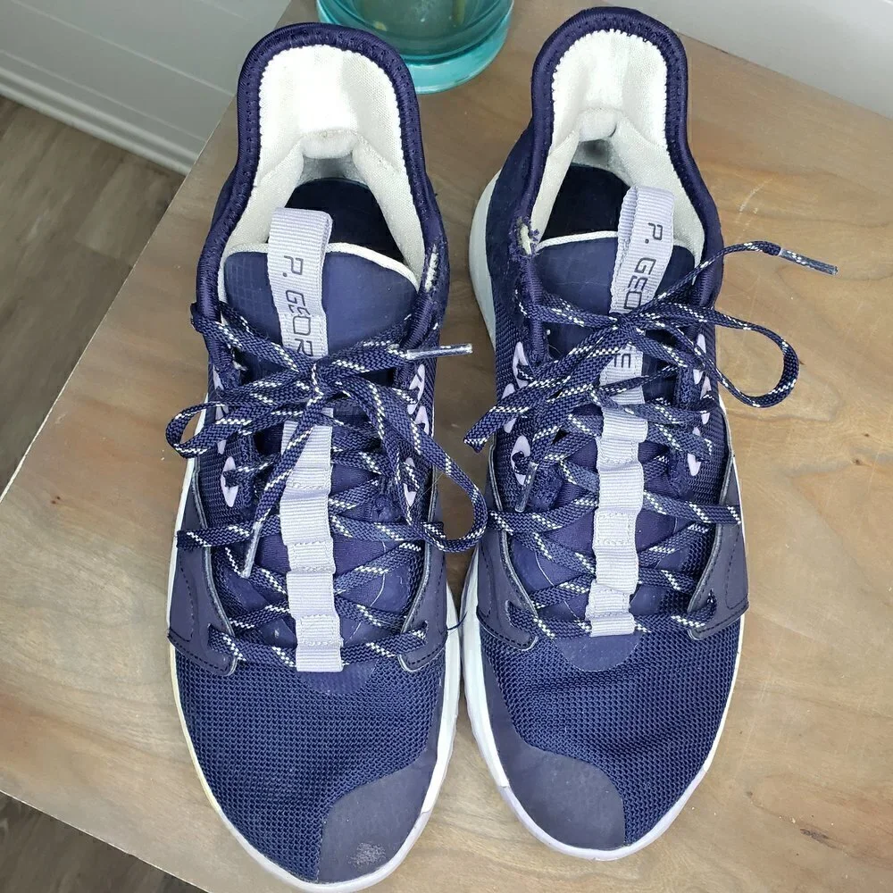 Nike Zoom PG 3 Navy White P. George 93552 Sneakers Size 8